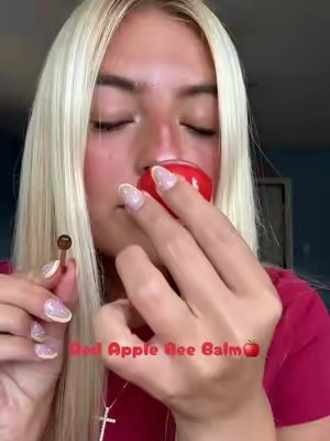 TikTok post by @faithjcolee for My Bee Balm. Caption reads: this smells just like apple cider🍎 I’m obsessed....