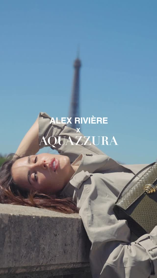 Instagram post by @ariviere for AQUAZZURA. Caption reads: Amid historic stonework and embossed details, the....