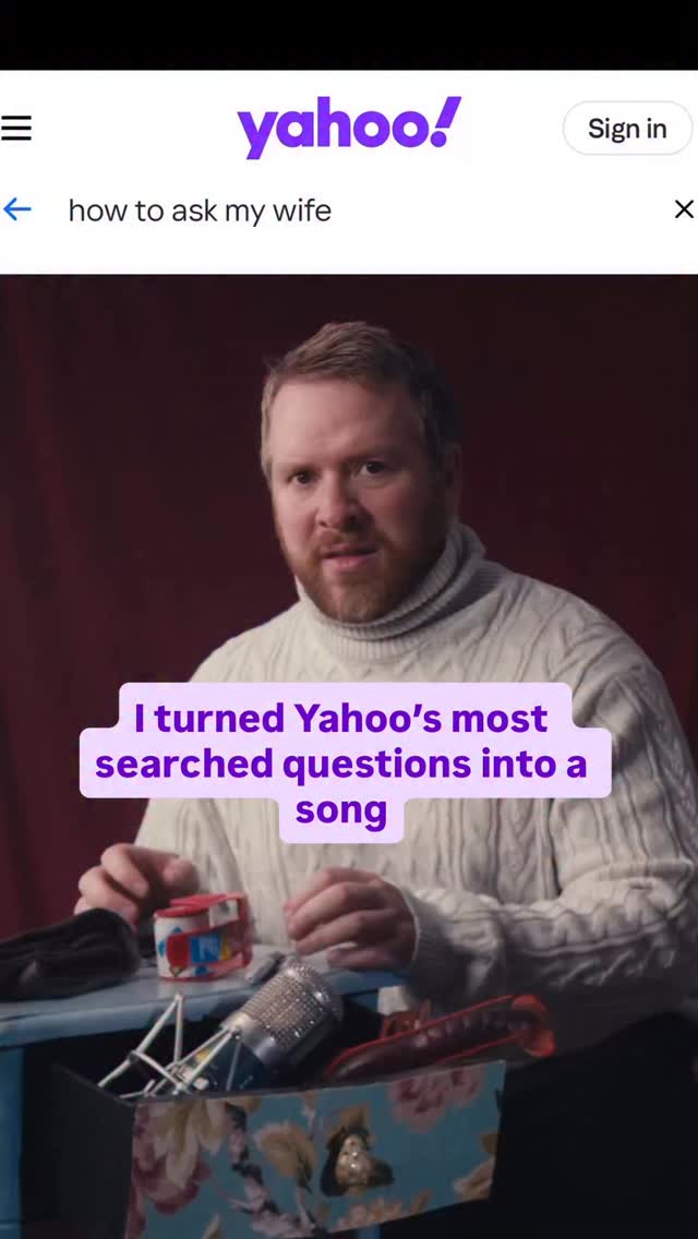 Instagram post by @lewky___ for Yahoo. Caption reads: @yahoo has all the answers.