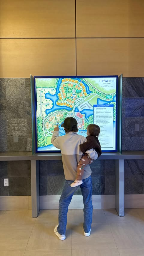 Instagram post by @roxanneawest for Marriott Hotels & Resorts. Caption reads: Woke up to 2026 in the Florida sun....