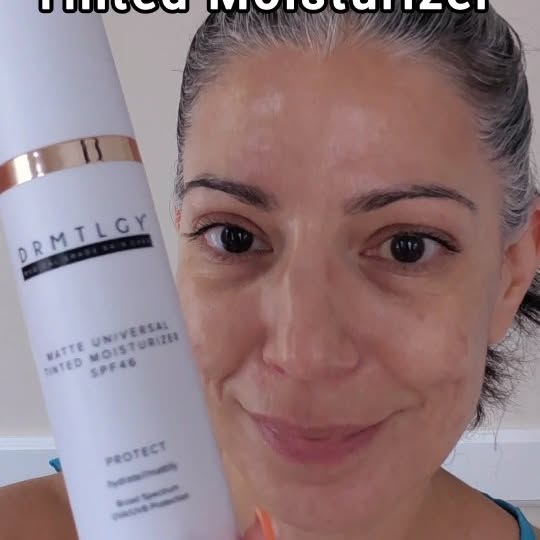 Instagram post by @jess.tries for DRMTLGY. Caption reads: DRMTLGY's No. 1 selling tinted sunscreen - now....