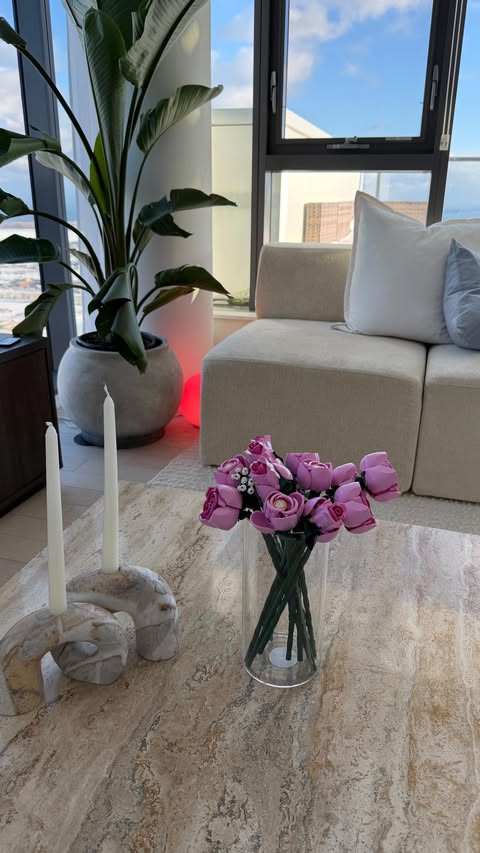 Instagram post by @natdoumkos for LEGO. Caption reads: [...] of predictable Valentine’s Day gifts, LEGO®....