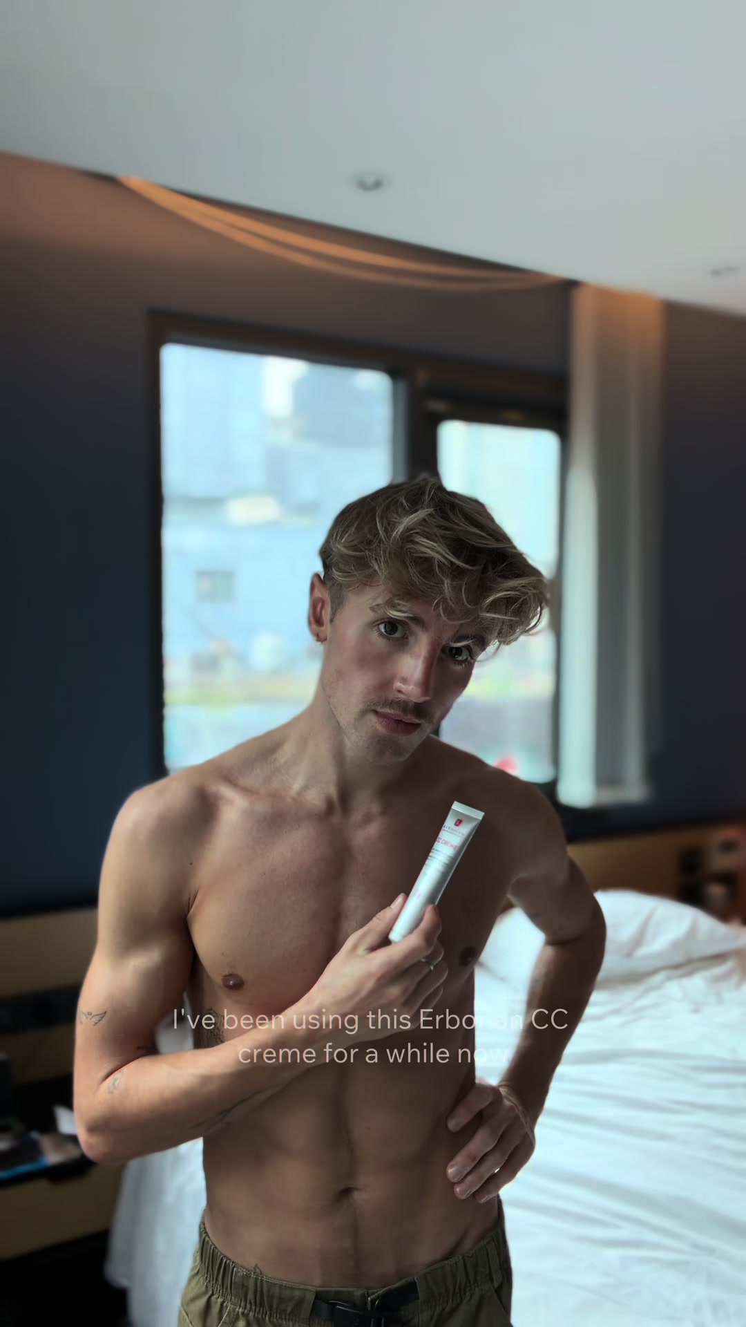 TikTok post by @jacobemile for Erborian. Caption reads: AD my morning in Korea using @Erborian ‘s newly....