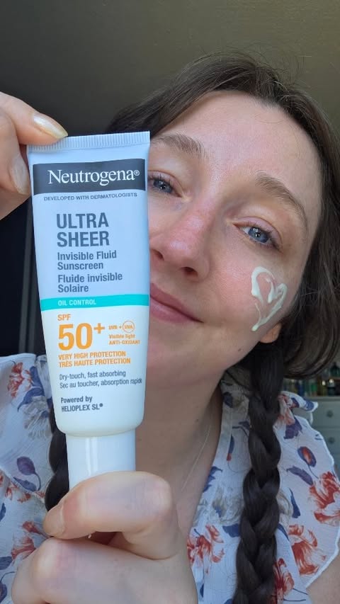 Instagram post by @bambi.roseuk for Neutrogena UK & Ireland. Caption reads: Want an SPF with oil & shine control?....