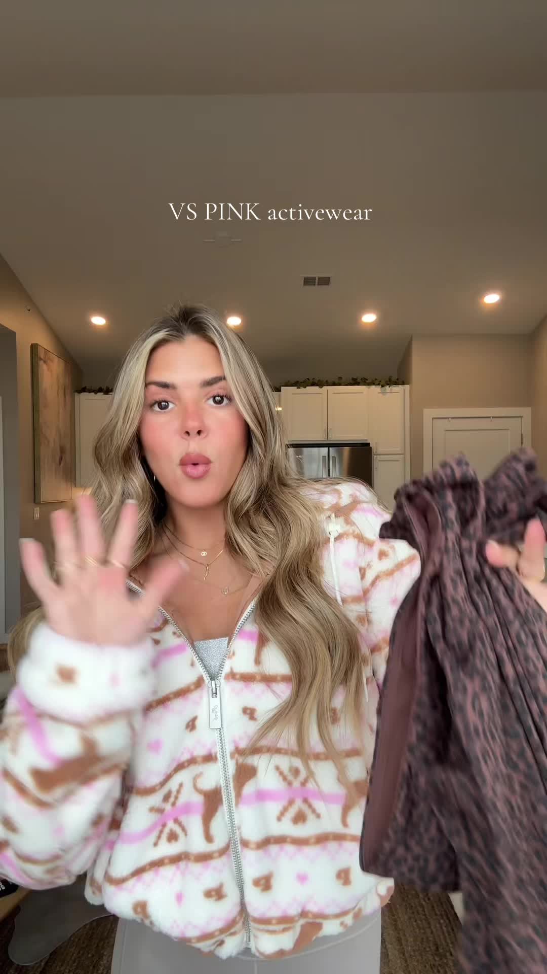 TikTok post by @madvetzz for vspink. Caption reads: 2026 is for @VSPINK activewear!!! 💗✨ #PINKpartner....