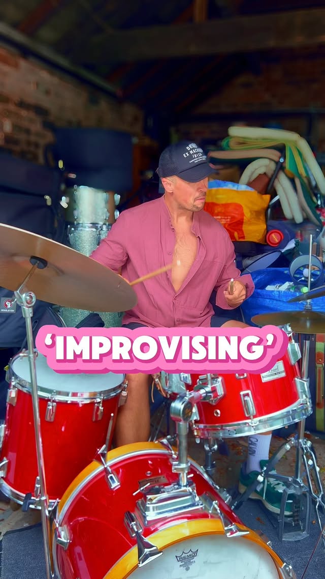 Instagram post by @jackcotterill for Vic Firth. Caption reads: [...] this drum kit already ❤️ 🔴 Powered by....