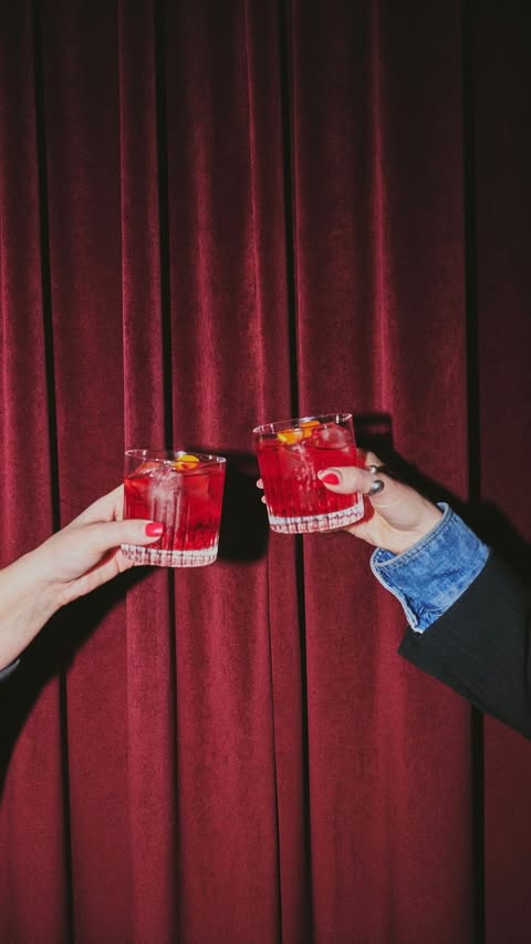 Instagram post by @bystriku for Campari. Caption reads: [...] earlier this month. Loved seeing how Campari....