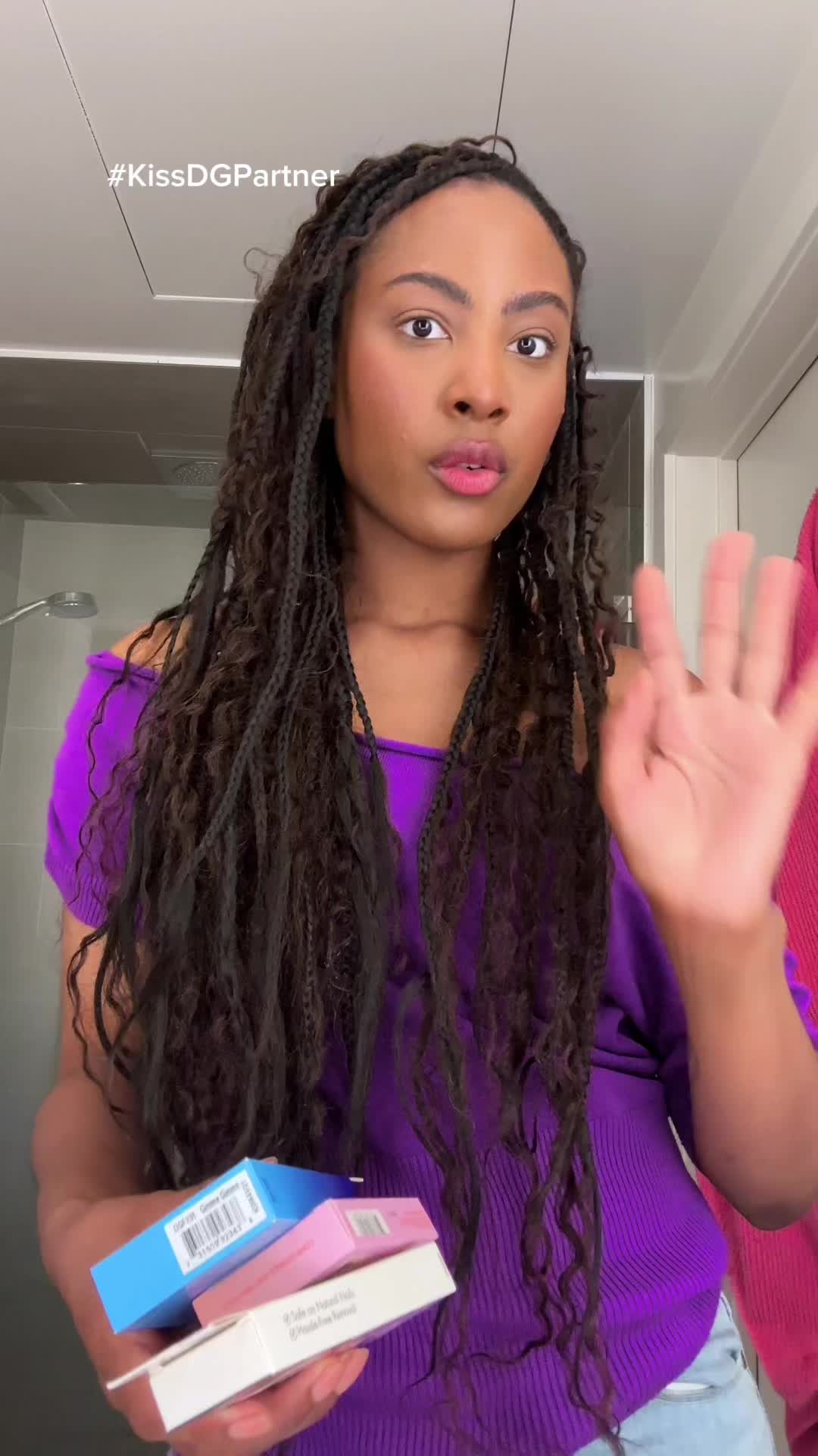 TikTok post by @snoopdiamond for Dollar General. Caption reads: #KissDGpartner dollar general haulll @kissproducts....
