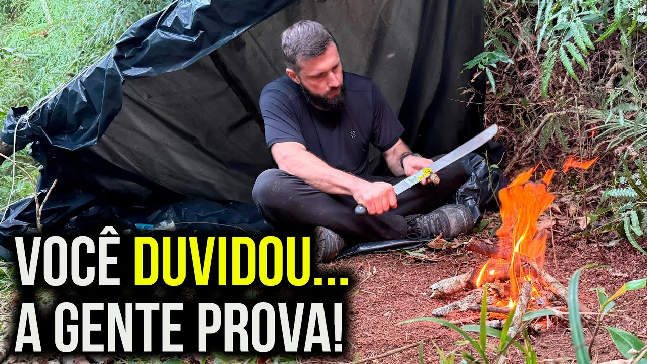 YouTube post by @Sobrevivencialismo for Hotmart. Caption reads: SURVIVAL Kit for 115 reais... Does it work?.