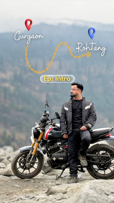 Instagram post by @nikxopinion for TVS Motor Company. Caption reads: Conquering the mountains, one curve at a time! TVS....