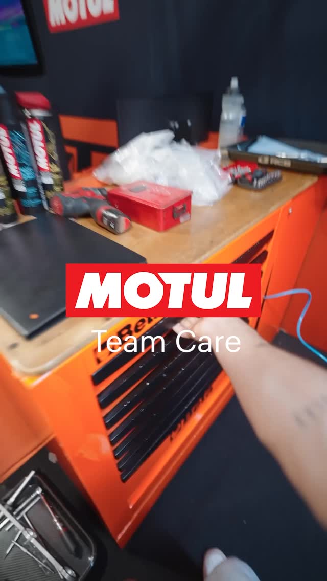 Instagram post by @tech3racing for Motul. Caption reads: Behind every race? A team that never cuts corners.....