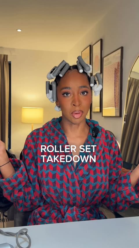 Instagram post by @nucchi_ for rabanne. Caption reads: Take down my rollers for a @sheerluxe x @rabanne....