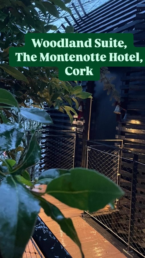 Instagram post by @thombreathnach for Small Luxury Hotels. Caption reads: A five-star Woodland Suite 🌲🥂 @montenottehotel....