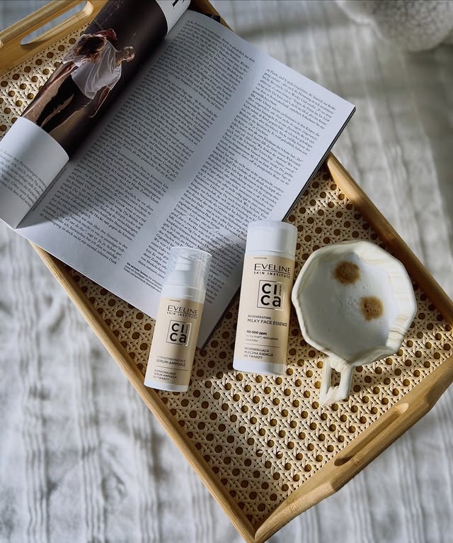 Instagram post by @anamaria.osan for Eveline Cosmetics. Caption reads: [...] aktuell die CICA PHARM Serie von....