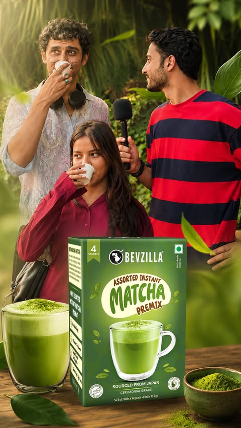 Instagram post by @yayinmatta for Bevzilla. Caption reads: [...] Difference sirf itna hai, right matcha.....