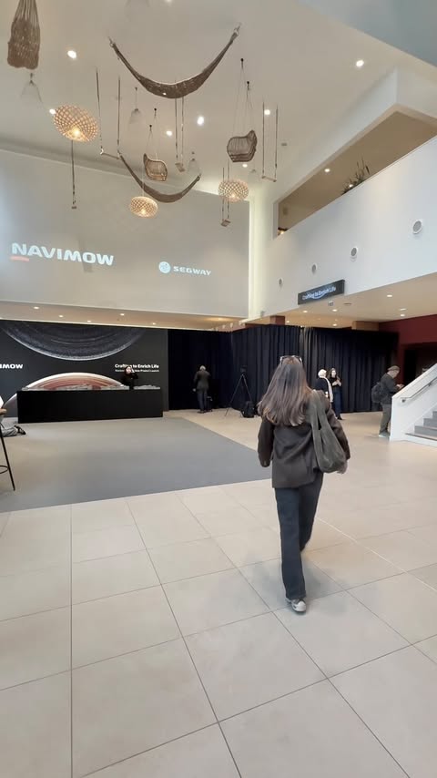 Instagram post by @themarklandhome for Segway Navimow. Caption reads: I’ve partnered with @navimow to bring you an....