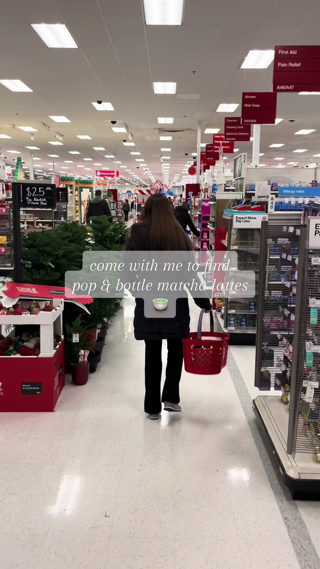 TikTok post by @helloangiie for Pop & Bottle. Caption reads: pop & bottle almond milk matcha lattes are my....