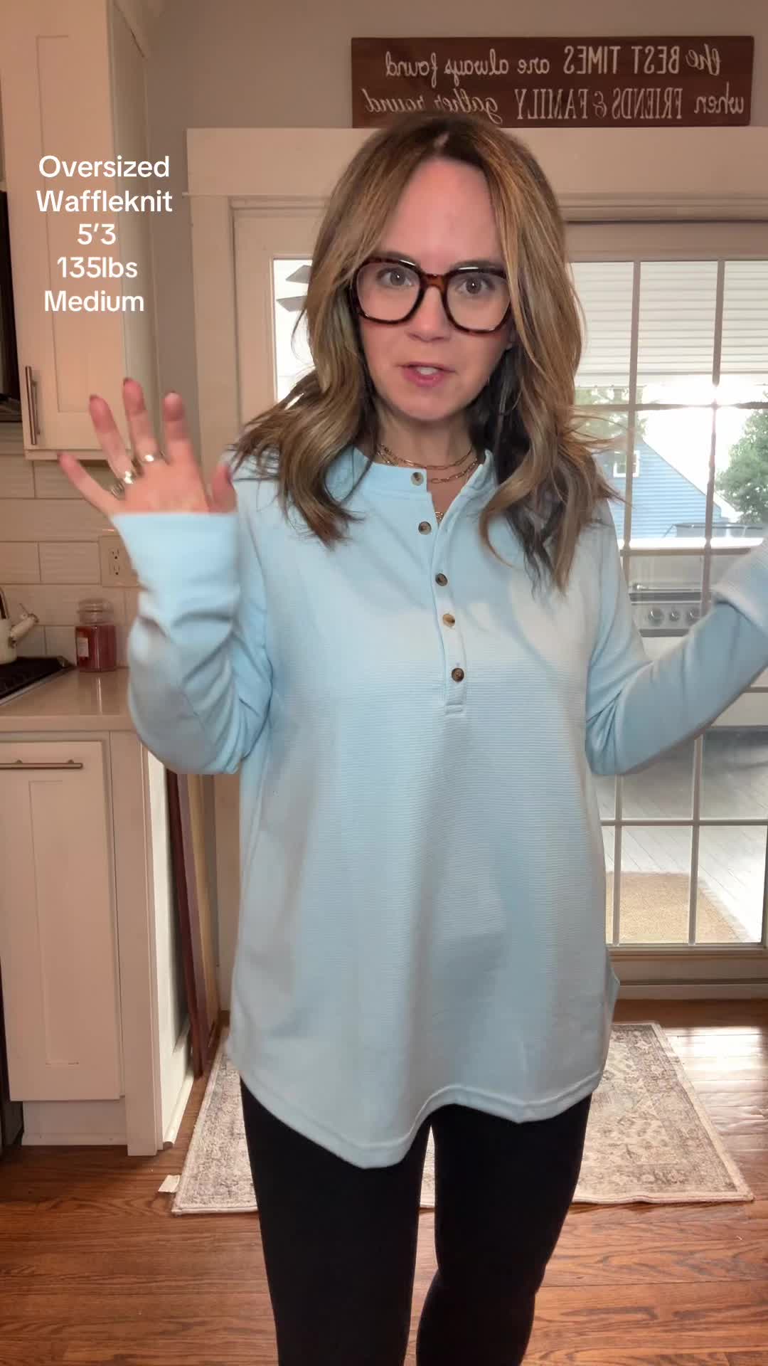 TikTok post by @carolsportsmom for PrettyGarden. Caption reads: [...] #casualtop #over40fashion @PrettyGarden.