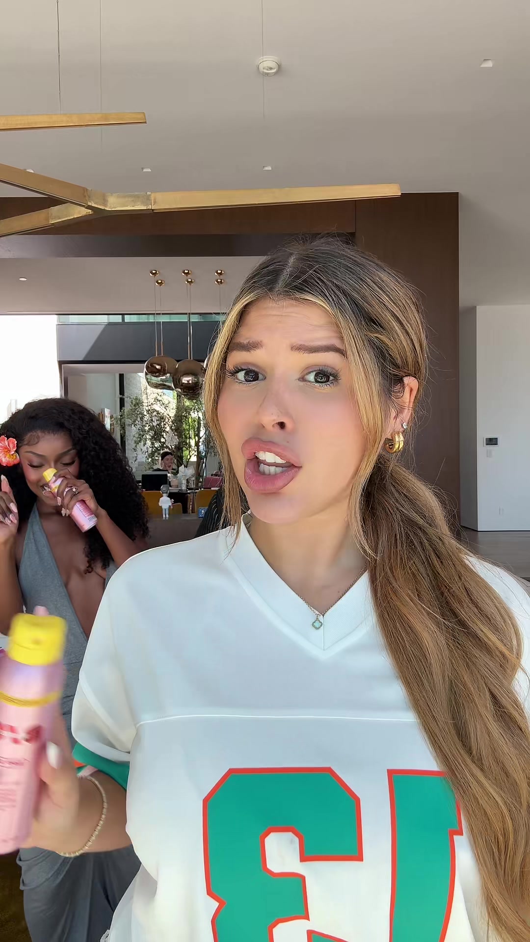 TikTok post by @daniortiiiii for One Size. Caption reads: WE DONT WANNA DO THAT THOOOO @Coco @ONE SIZE....