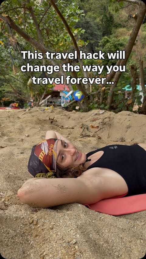 Instagram post by @rhiannonhikes for Holafly. Caption reads: [...] mobile operator is here…😍 @holafly_esim....