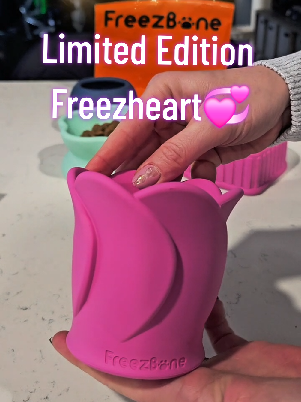 TikTok post by @titan.the.shepherd for Freezbone. Caption reads: [...] treat for your dog? 🐾 Check out Freezbone!....