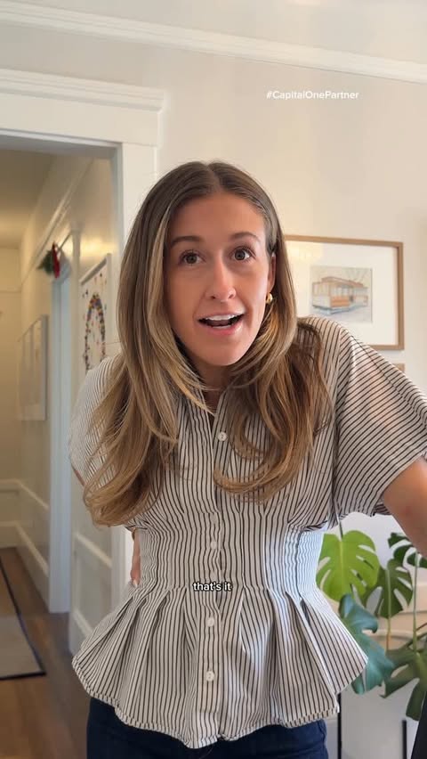 Instagram post by @aubreygavellowood for Capital One. Caption reads: 😅#CapitalOnePartner Luckily, even when I don’t....