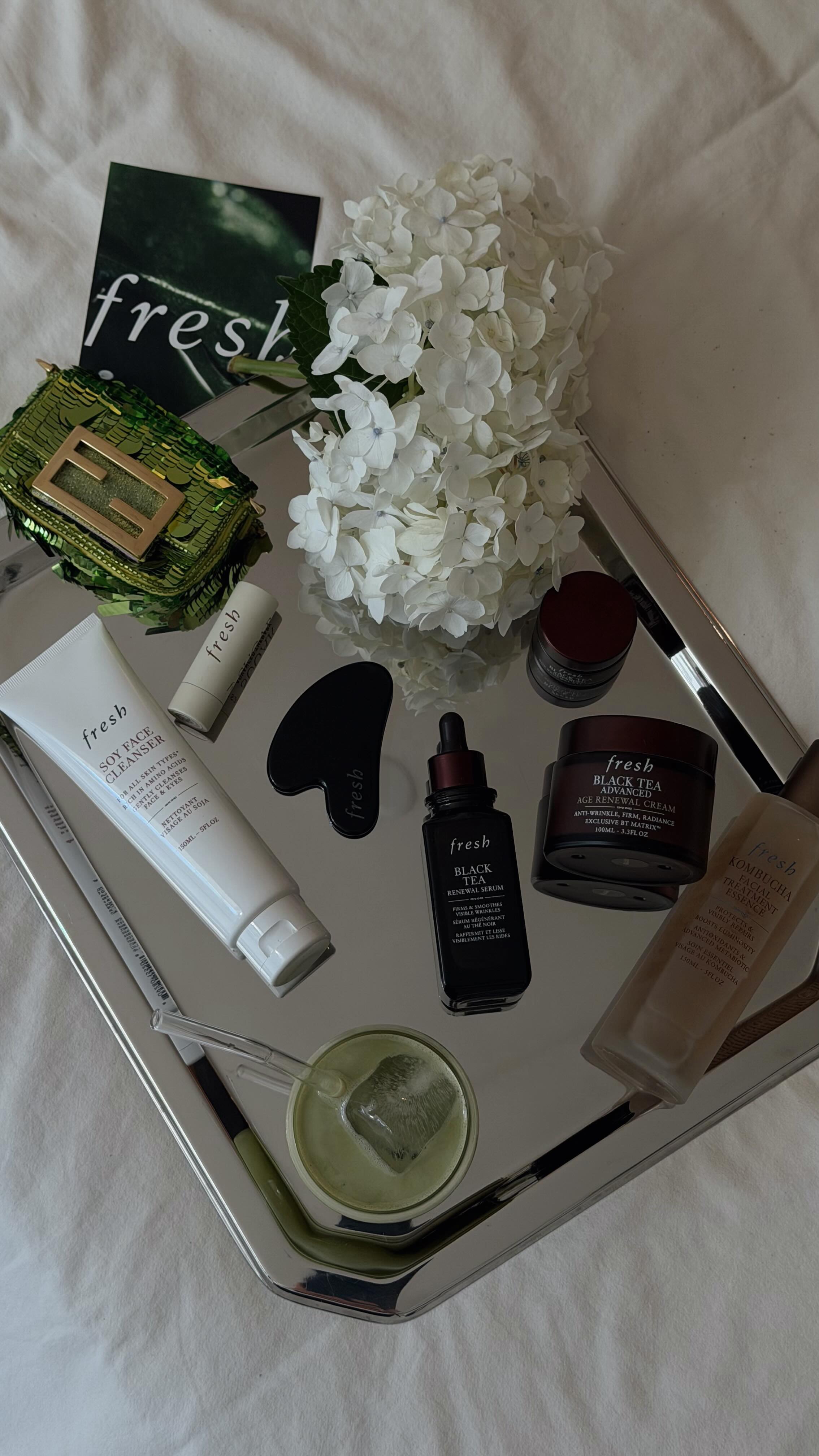 Instagram post by @jeannakotenko for Fresh. Caption reads: Do you love your morning routine as much as I....