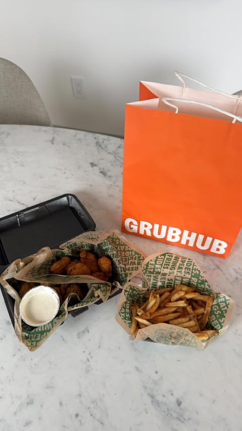 Instagram post by @graydoncutler for Grubhub. Caption reads: @grubhub is feeding my @wingstop obsession. [...].