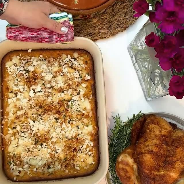 Instagram post by @presleyspantry for Real California Milk. Caption reads: This delicious Mexican Street Corn Casserole is a....