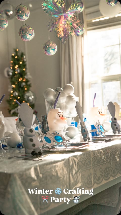 Instagram post by @nicki.odom.diy for Oriental Trading. Caption reads: [...] adorable Olaf drink cups, all from....