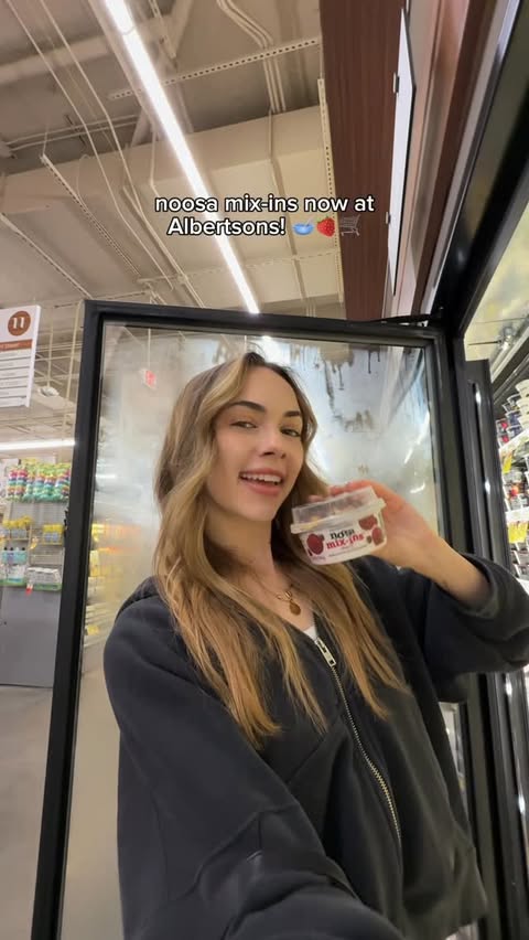 Instagram post by @laneygrn.eats for noosa yoghurt. Caption reads: [...] whole milk and made with real fruit!....