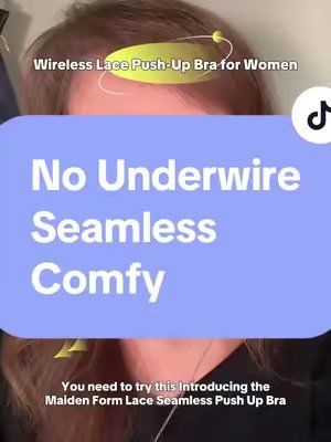 TikTok post by @wayloopy for Maidenform. Caption reads: @MaidenformOfficial Wireless Push-Up Bra Seamless,....