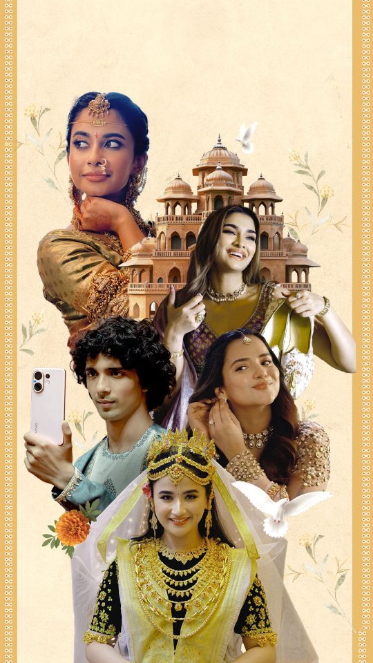 Instagram post by @savita_sujeet_____10k for vivo. Caption reads: Many rituals. Endless love stories. Unforgettable....