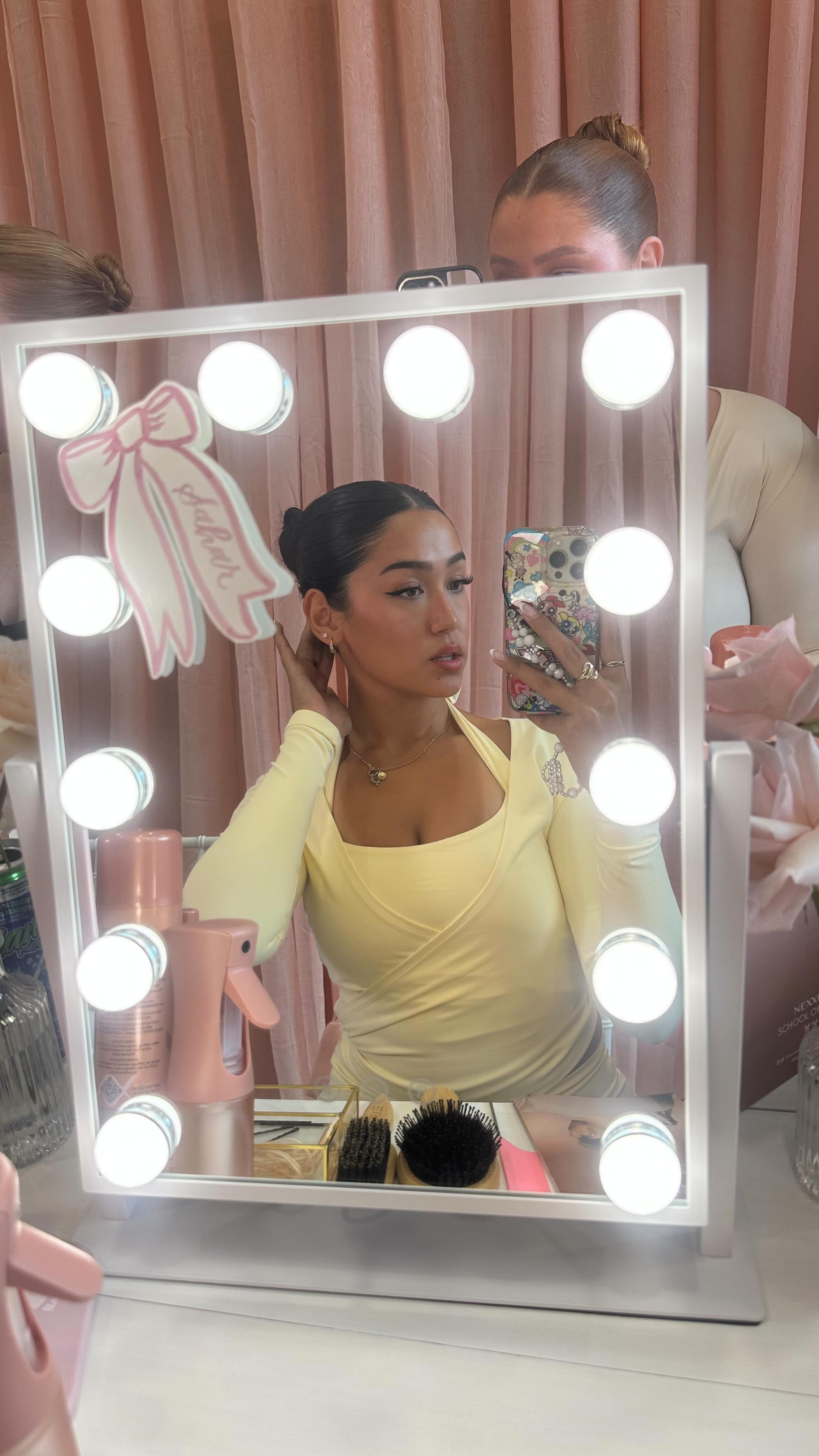 Instagram post by @sahardahii for Nexxus. Caption reads: had so much fun cosplaying ballerina with....