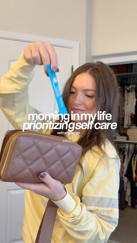 Instagram post by @mysmileusa for MySmile. Caption reads: [...] prioritizing self care!! loving my new....