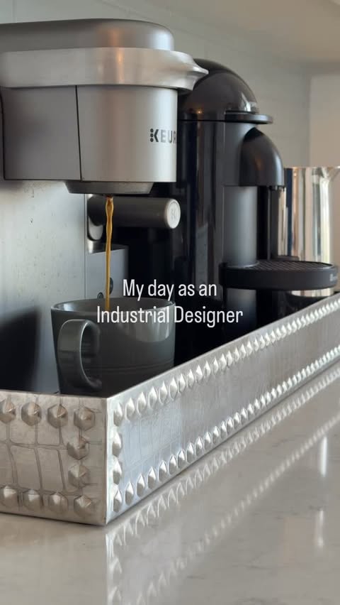 Instagram post by @carter.mcguyer.design for Microsoft Surface. Caption reads: A day in the life of an Industrial Designer....