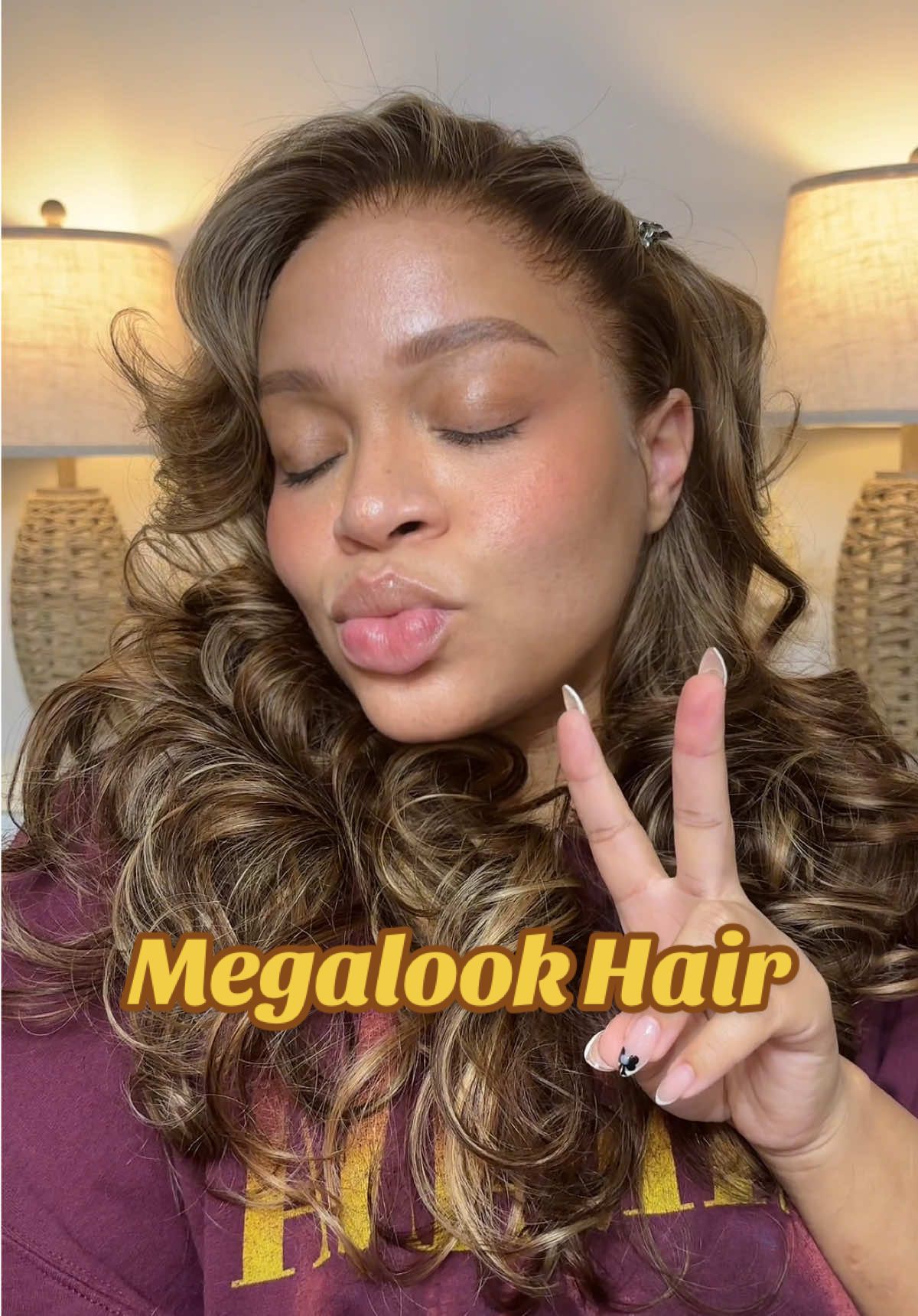 TikTok post by @desiidelight for Megalook. Caption reads: [...] 😍   Use code "MJ65" to get $65 off.....