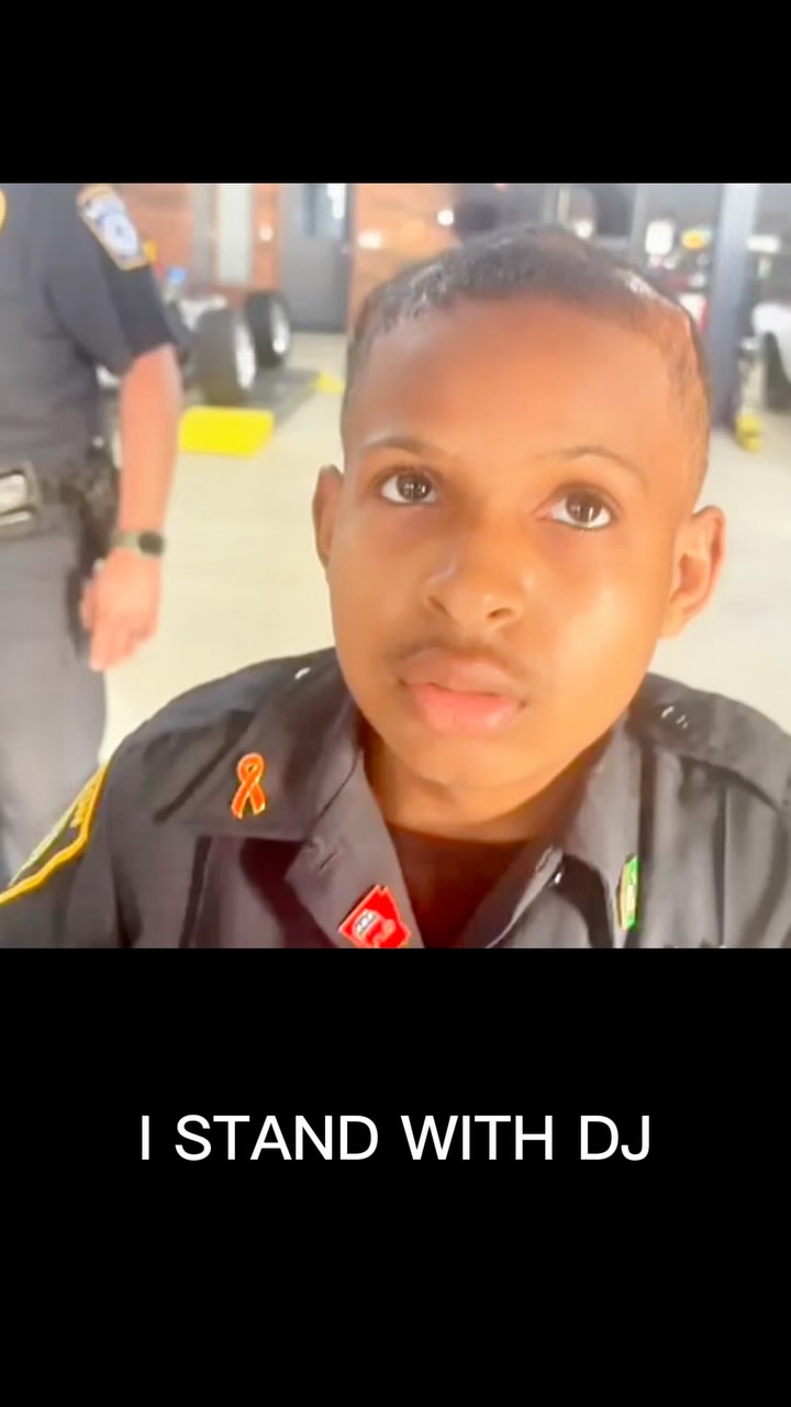 Instagram post by @goldberg95 for Grunt Style. Caption reads: WE STAND FOR DJ! 

@boerne_pd
@unclelouie....