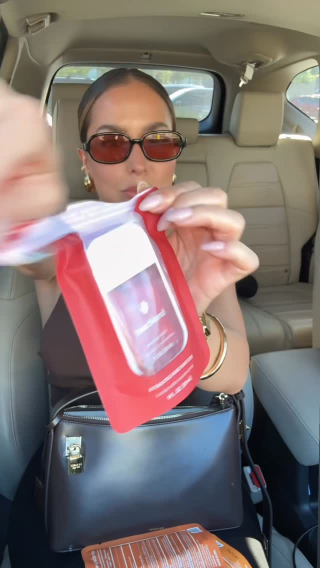 Instagram post by @alisharevel for Touchland. Caption reads: What’s in my bag?!?! These new Fall inspired....