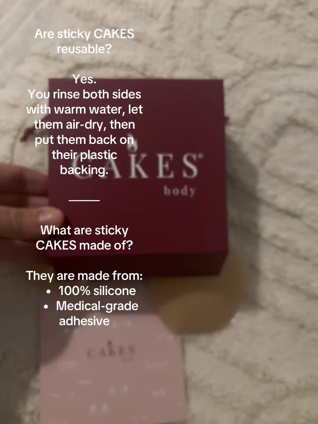 TikTok post by @susidefreitascorr for CAKES Body. Caption reads: With summer approaching, these are perfect.....