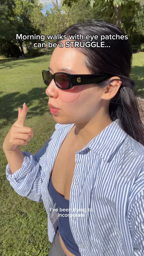 Instagram post by @morveskim for K-Secret. Caption reads: [...] eyepatches to get stuff done! ✨....