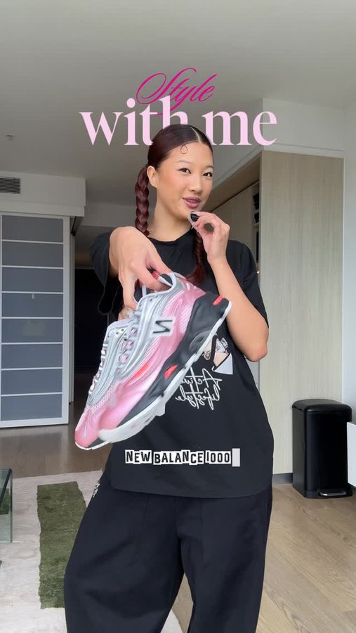 Instagram post by @xiaoxiaowangg for New Balance. Caption reads: @footlocker_au @newbalance helping me step into....