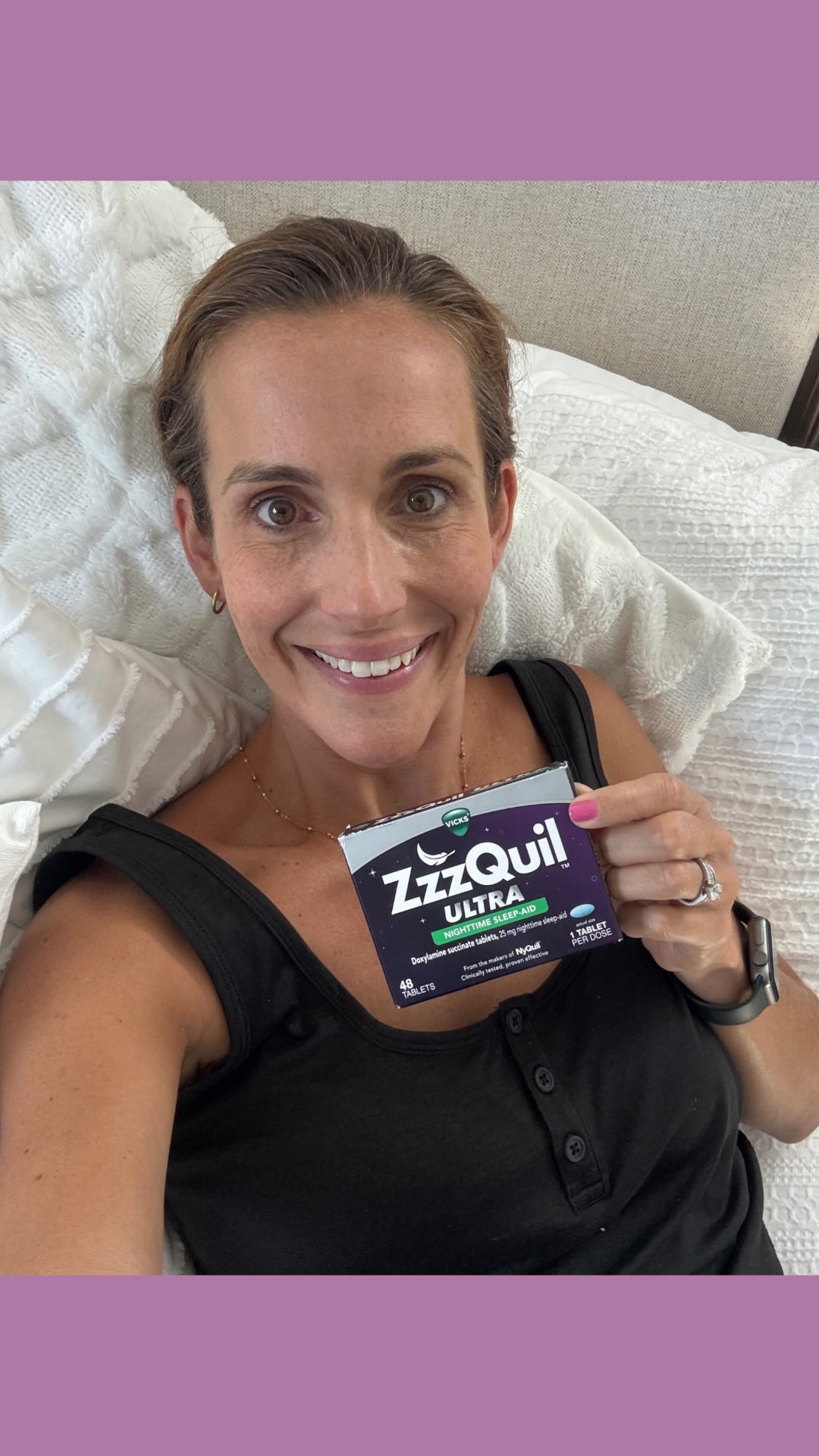 Instagram post by @thefoxsaystwins for ZzzQuil. Caption reads: #ad As a working mom of twins, my days are nonstop....