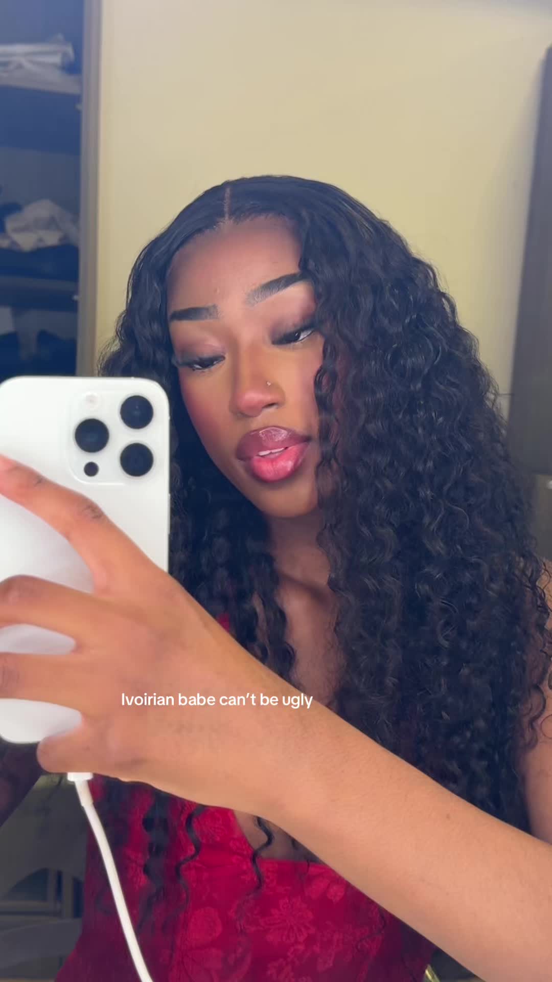 TikTok post by @ketouraah for OQHAIR. Caption reads: @OQHAIR  glueless wig 😍.