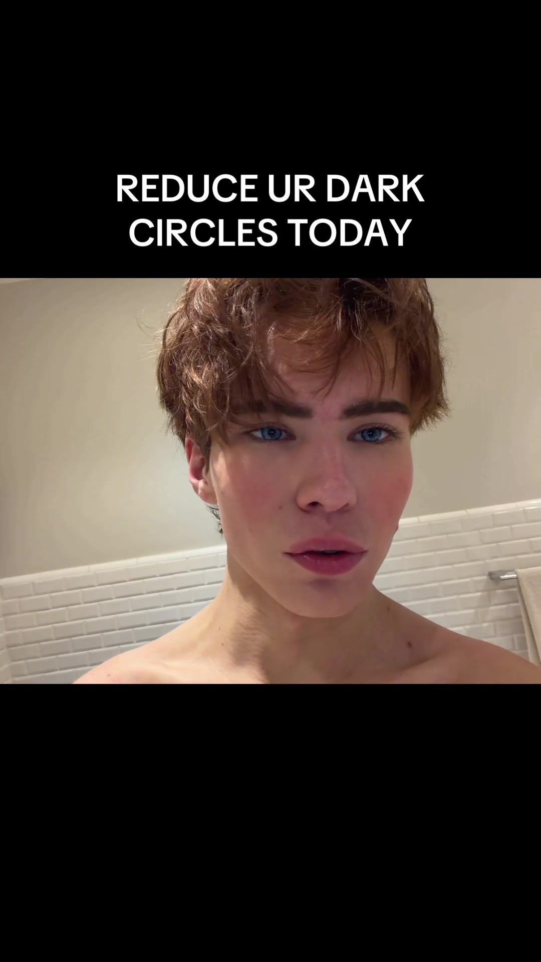 TikTok post by @onlyfeliks for Based BodyWorks. Caption reads: [...] #ad #darkcircles #skincare #skin....
