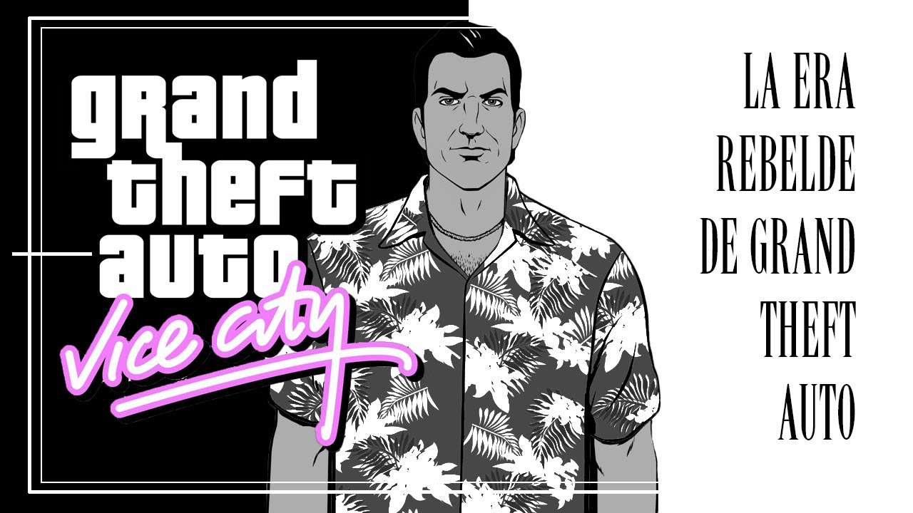 YouTube post by @DayoScript for IGN. Caption reads: GTA Vice City es un carnaval [Análisis] - Post....