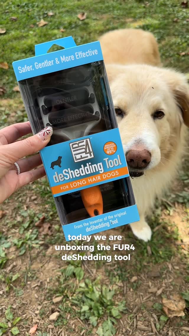 Instagram post by an influencer for FUR4. Caption reads: AD | You need this @fur4pets deShedding tool if....