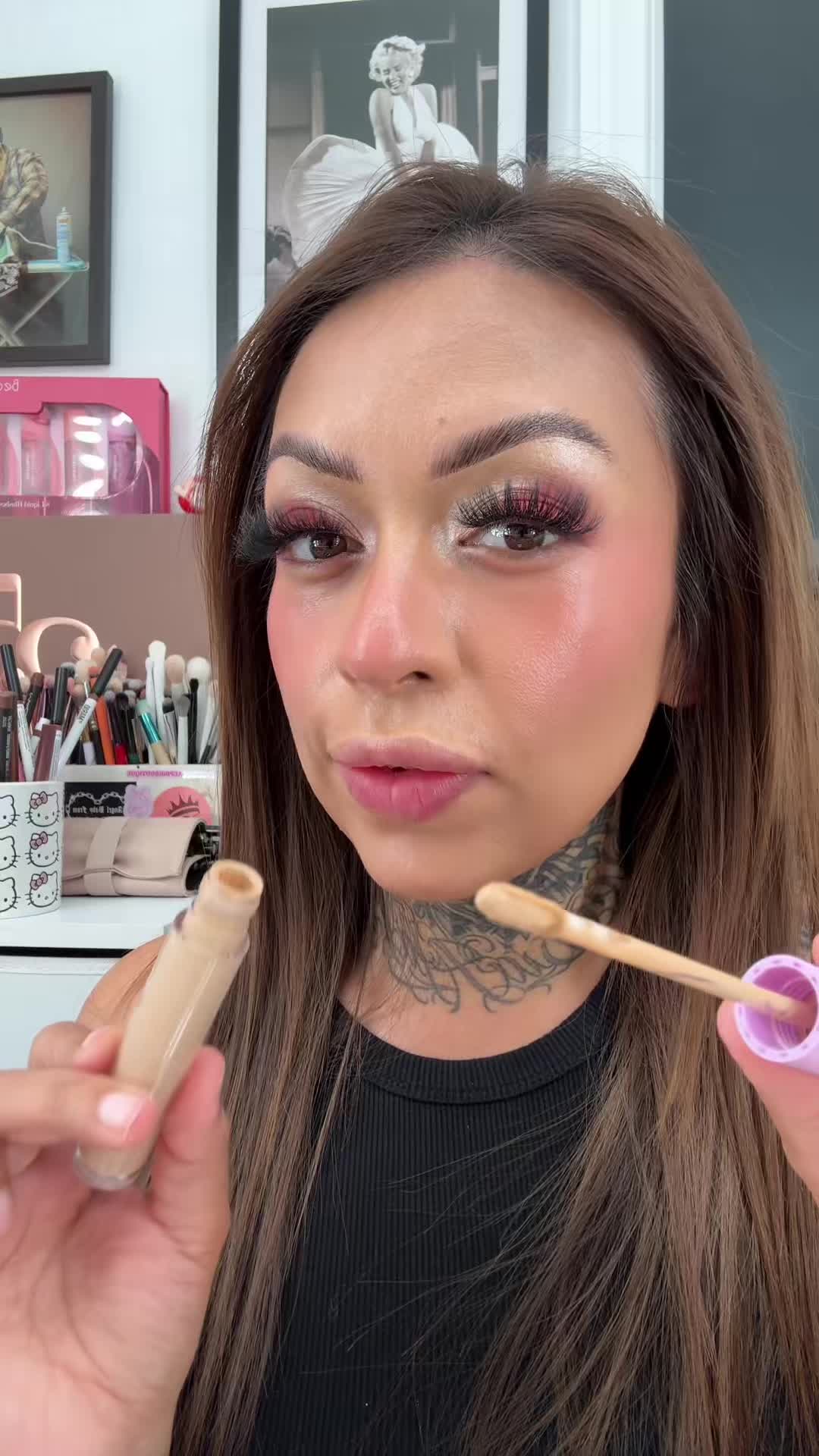 TikTok post by @queenxmelissa for Tower 28 Beauty. Caption reads: I use shade MDR @Tower 28 Beauty #tower28....