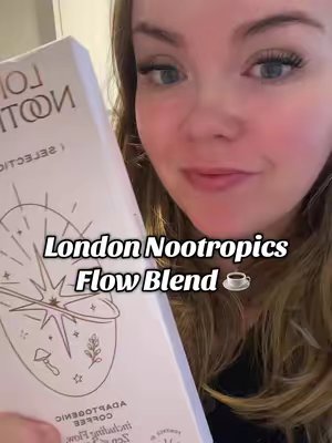 TikTok post by @goodbrandofteaching for London Nootropics. Caption reads: [...] will today be aided by @London Nootropics....