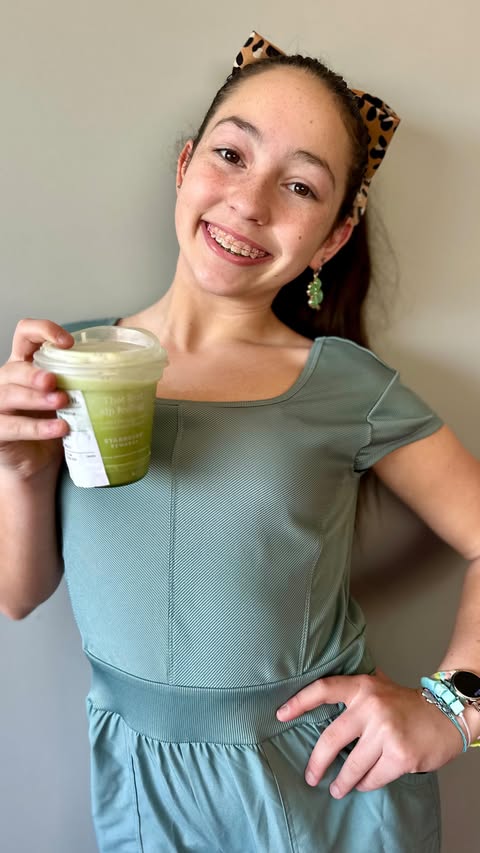 Instagram post by @cateannabeth30 for Justice. Caption reads: [...] of green! 🍀✨ From cozy to cute, this....